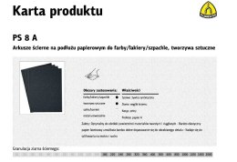 KLINGSPOR PAPIER ŚCIERNY WODNY P 220 PS8A/50szt
