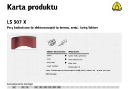 KLINGSPOR PASY BEZKOŃCOWE 100* 610 gr.100 LS307X /10szt.