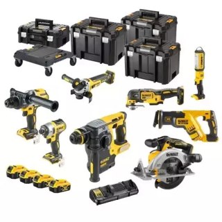 DEWALT ZESTAW COMBO 18V DCK853P4T (DCD996, DCF887, DCS565, DCS367, DCS356, DCH273, DCG405, DCL050) 4x5,0Ah TSTAK WÓZEK