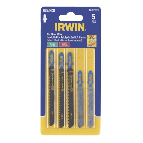 IRWIN BRZESZCZOT HCS/HSS DO WYRZYNARKI / TYP T / METAL/DREWNO kpl. 5szt.