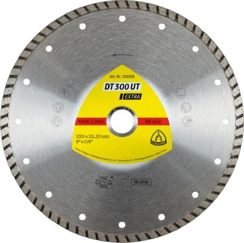 KLINGSPOR TARCZA DIAMENTOWA TURBO 125x1,9x22 DT300UT BETON.