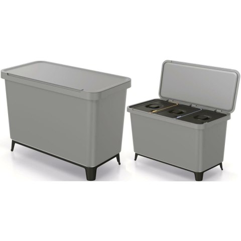 KEDEN KOSZ NA ŚMIECI SYSTEMA 3x10L - SMOOTH GRAY