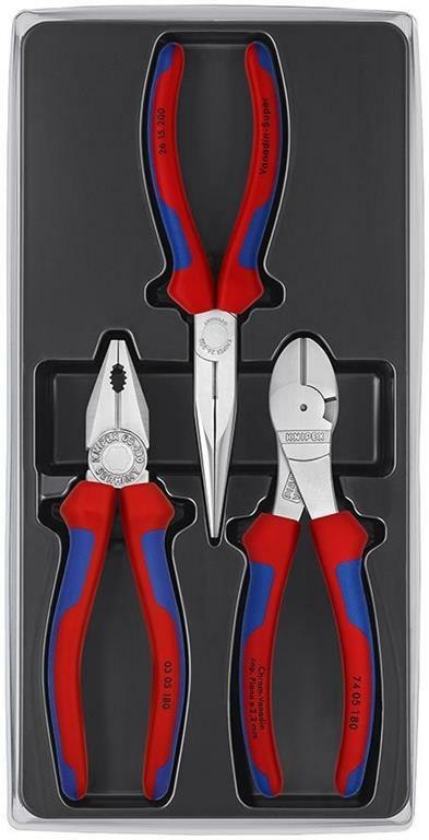 KNIPEX ZESTAW SZCZYPIEC 3szt. DO PRAC SERWISOWYCH 0305180/2615200/7405180