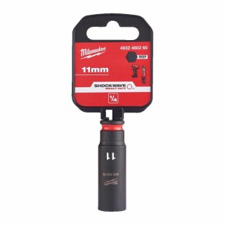 MILWAUKEE NASADKA UDAROWA 1/4" 11mm DŁUGA SHOCKWAVE
