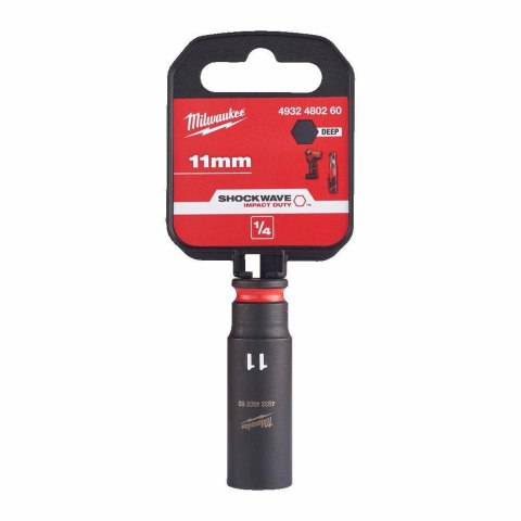 MILWAUKEE NASADKA UDAROWA 1/4" 11mm DŁUGA SHOCKWAVE