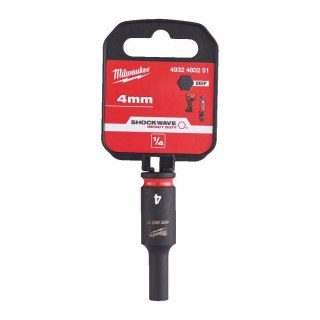 MILWAUKEE NASADKA UDAROWA 1/4" 4mm DŁUGA SHOCKWAVE