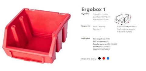 PATROL ERGOBOX 1 NIEBIESKI 116 x 112 x 75