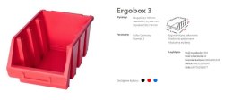 PATROL ERGOBOX 3 CZERWONY 170 x 240 x 126