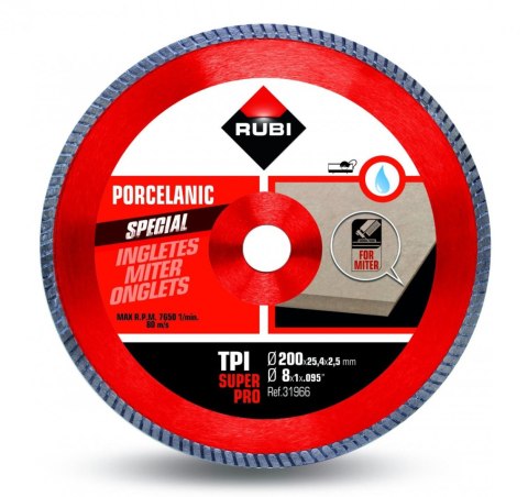 RUBI TARCZA DIAMENTOWA TPI 250 SUPERPRO