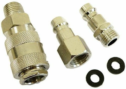 SILVER ZESTAW SZYBKOZŁĄCZEK PNEUMATYCZNYCH 1/4" 3szt.....