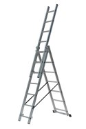 AWTOOLS DRABINA ALUMINIOWA 3x12 STOPNI 150KG ADAPATACJA NA SCHODY