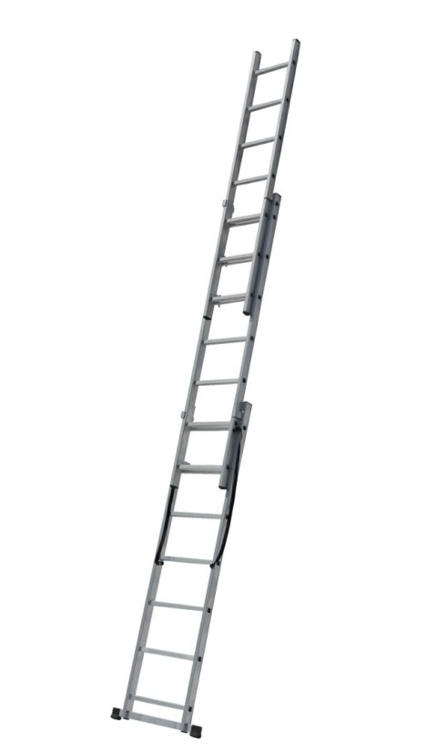 AWTOOLS DRABINA ALUMINIOWA 3x9 STOPNI 150KG ADAPATACJA NA SCHODY