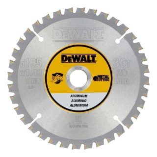 DEWALT PIŁA TARCZ.165x20mmx36z ALUMINIUM