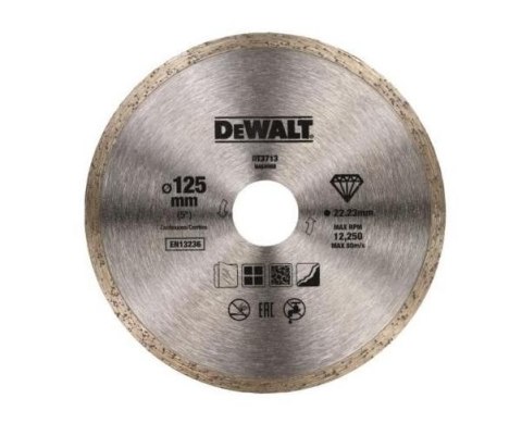 DEWALT TARCZA DIAMENTOWA PEŁNA 125 x 1,6 x 5 x 22,2mm DEWALT TARCZA DIAMENTOWA PEŁNA 125 x 1,6 x 5 x 22,2mm