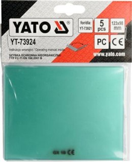 YATO FILTR SPAWALNICZY PRZECIWODPRYSKOWY PCV 5szt do 73921