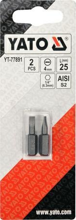 YATO KOŃCÓWKA 1/4"x25mm PŁASKA 4mm /2szt. YATO KOŃCÓWKA 1/4"x25mm PŁASKA 4mm /2szt.