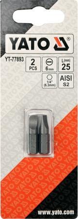 YATO KOŃCÓWKA 1/4"x25mm PŁASKA 6mm /2szt. YATO KOŃCÓWKA 1/4"x25mm PŁASKA 6mm /2szt.