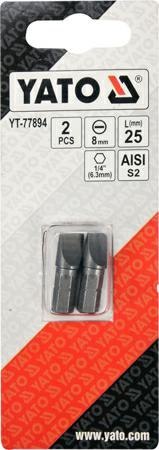 YATO KOŃCÓWKA 1/4"x25mm PŁASKA 8mm /2szt. YATO KOŃCÓWKA 1/4"x25mm PŁASKA 8mm /2szt.