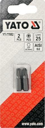 YATO KOŃCÓWKA 1/4"x25mm PZ3 /2szt. YATO KOŃCÓWKA 1/4"x25mm PZ3 /2szt.
