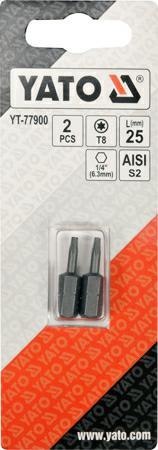 YATO KOŃCÓWKA 1/4"x25mm TORX T 8 /2szt. YATO KOŃCÓWKA 1/4"x25mm TORX T 8 /2szt.