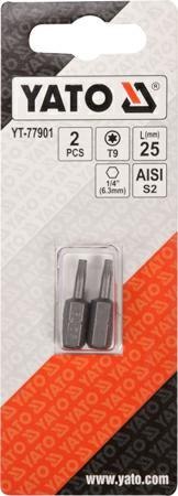 YATO KOŃCÓWKA 1/4"x25mm TORX T 9 /2szt. YATO KOŃCÓWKA 1/4"x25mm TORX T 9 /2szt.