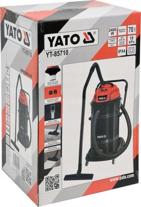 YATO ODKURZACZ WARSZTATOWY 2400W / 70L YATO ODKURZACZ WARSZTATOWY 2400W / 70L