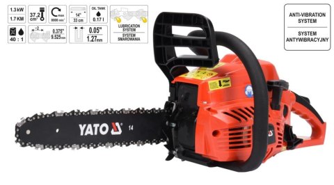 YATO PIŁA ŁAŃCUCHOWA SPALINOWA 1,8KM 33cm YT-84895 YATO PIŁA ŁAŃCUCHOWA SPALINOWA 1,8KM 33cm YT-84895