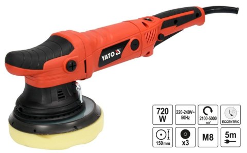 YATO POLERKA MIMOŚRODOWA 720W 150mm YATO POLERKA MIMOŚRODOWA 720W 150mm