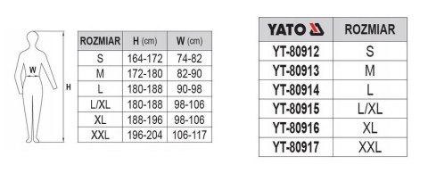 YATO SPODNIE ROBOCZE OGRODNICZKI ROZMIAR L/XL YATO SPODNIE ROBOCZE OGRODNICZKI ROZMIAR L/XL