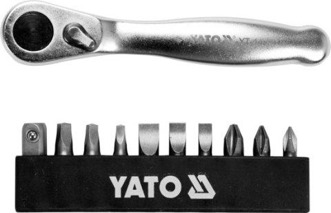 YATO ZESTAW KOŃCÓWEK Z GRZECHOTKĄ 11szt. YATO ZESTAW KOŃCÓWEK Z GRZECHOTKĄ 11szt.
