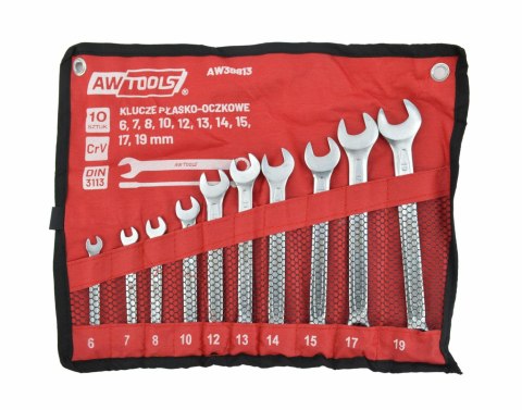 AWTOOLS KLUCZ PŁASKO-OCZKOWY KPL.10szt. /6mm-19mm