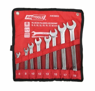 AWTOOLS KLUCZ PŁASKO-OCZKOWY KPL. 8szt. /6mm-19mm