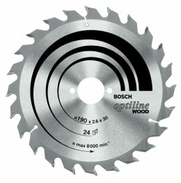 BOSCH PIŁA TARCZOWA OPTI.WOOD 160x20/16x24z x1,8