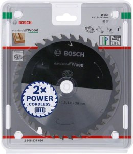 BOSCH PIŁA TARCZOWA STANDARD WOOD ACCU 165x20x36z