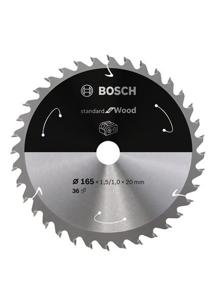 BOSCH PIŁA TARCZOWA STANDARD WOOD ACCU 165x20x36z
