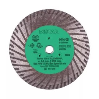 DISTAR TARCZA DIAMENTOWA DUPLEX 125 x 2,8 x 22,23mm M14F TURBO
