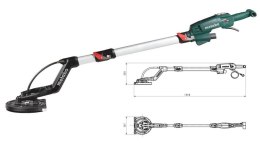 METABO SZLIFIERKA DO GIPSU LSV 5-225 COMFORT, TELESKOPOWA, WALIZKA,