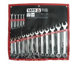 YATO KLUCZ PŁASKO-OCZKOWY SATYNA KPL.17szt./8-32mm/
