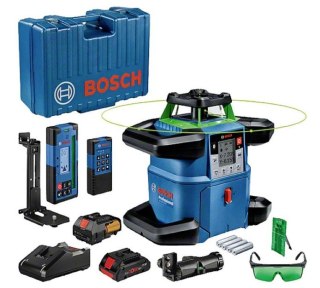BOSCH LASER OBROTOWY GRL 650 CHVG ZIELONY + ODBIORNIK LR 65 G + PILOT RC 6 + UCHWYT WM 6 1xPC4,0Ah WALIZKA