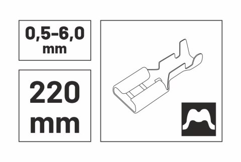 AWTOOLS SZCZYPCE DO ZACISKANIA KONEKTORÓW IZOLOWANYCH/ NIEIZOLOWANYCH 220mm 0,5-6mm²