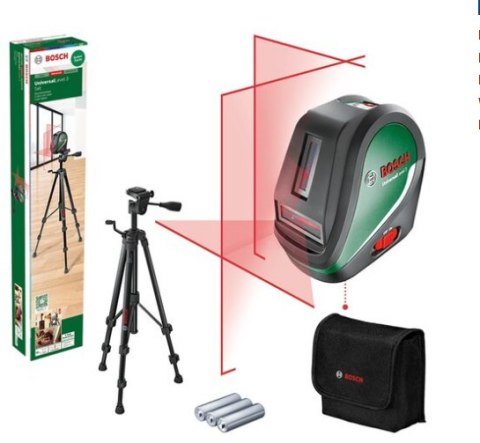 BOSCH LASER KRZYŻOWY UNIVERSAL LEVEL 3 UNI + TP320