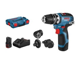 BOSCH WKRĘTARKA 12V GSR 12V-35 FC 2x3,0Ah 35/20Nm WYMIENNE GŁOWICE +4x GFA LB ...