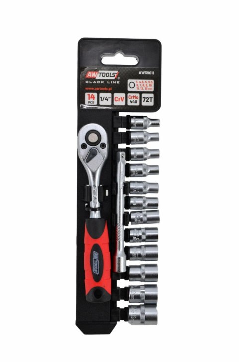 AWTOOLS ZESTAW KLUCZY 1/4" 14el