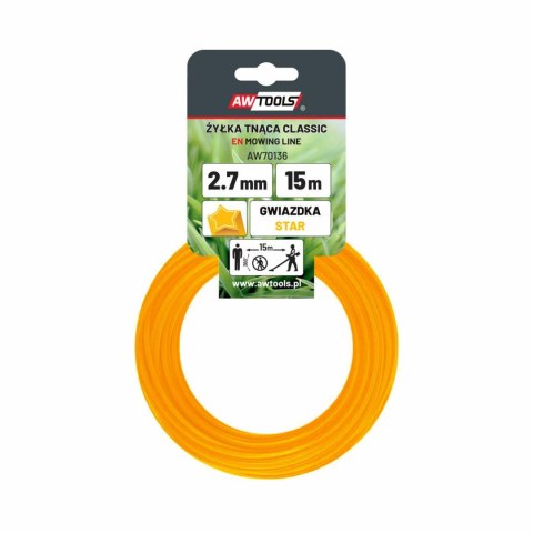 AWTOOLS ŻYŁKA TNĄCA CLASSIC 2,4x15m/ GWIAZDKA