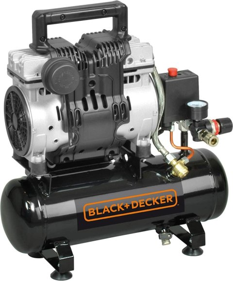 BLACK+DECKER KOMPRESOR BEZOLEJOWY 6L /1KM/ 8BAR /0,75KW / BARDZO CICHY......