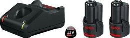 BOSCH AKUMULATOR 12V 3,0Ah 2szt. + ŁADOWARKA GAL 12V-40
