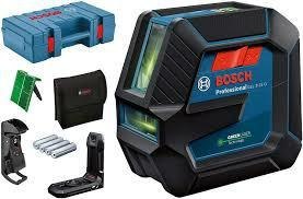BOSCH LASER KRZYŻOWY GLL 2-15 G ZIELONY + UCHWYT LB 10 + ZACISK DK 10 WALIZKA ...