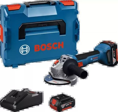BOSCH SZLIFIERKA KĄTOWA 18V 125mm GWS 18V-8 2x4,0Ah WALIZKA