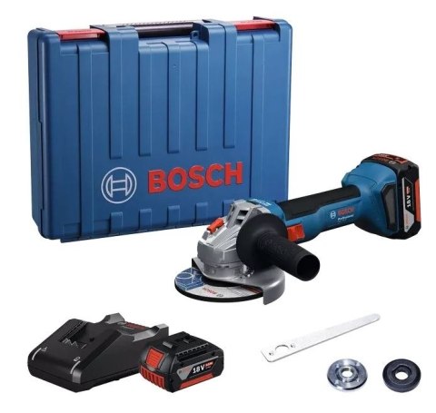 BOSCH SZLIFIERKA KĄTOWA 18V 125mm GWS 18V-8 2x4,0Ah WALIZKA