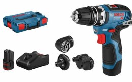 BOSCH WKRĘTARKA 12V GSR 12V-35 FC 2x3,0Ah 35/20Nm WYMIENNE GŁOWICE +5x GFA LB ...